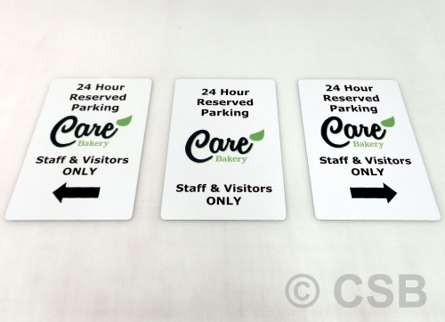 Staff Visitors 24 Hour Reserved Parking Signs Personalized